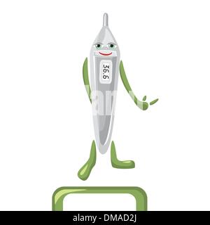 Cartoon-Fieberthermometer Stock Vektor