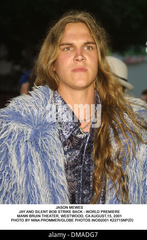 15. August 2001 - Beverly Hills, CALIFORNIA, USA - JASON MEWES. JAY UND SILENT BOB STRIKE BACK - WELTPREMIERE. MANN BRUIN THEATER, WESTWOOD, CA 15. AUGUST 2001. NINA PROMMER / 2001 K22715NP (D) (Kredit-Bild: © Globe Photos/ZUMAPRESS.com) Stockfoto