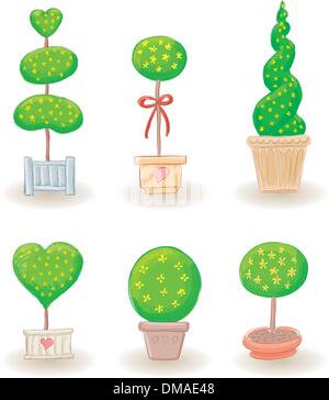 Garten Bäume - set 2 Stock Vektor