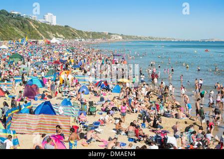 Rekord-Publikum am Strand von Bournemouth Air Festival 2013. Stockfoto