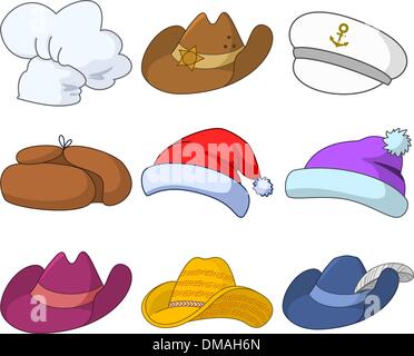 Hüte, set Stock Vektor