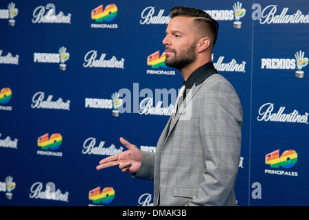 Madrid, Spanien. 12. Dezember 2013. Ricky Martin stellt während der Fototermin in 40 Principales Awards 2013" in Madrid, Spanien, Donnerstag, den 12. Dezember, 2013.Photo: Oscar Gonzalez/NurPhoto Credit: Oscar Gonzalez/NurPhoto/ZUMAPRESS.com/Alamy Live News Stockfoto