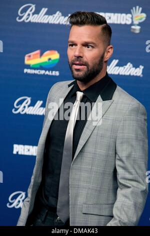 Madrid, Spanien. 12. Dezember 2013. Ricky Martin stellt während der Fototermin in 40 Principales Awards 2013" in Madrid, Spanien, Donnerstag, den 12. Dezember, 2013.Photo: Oscar Gonzalez/NurPhoto Credit: Oscar Gonzalez/NurPhoto/ZUMAPRESS.com/Alamy Live News Stockfoto