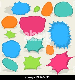 Bunten verschiedenen Sprechblasen. EPS8 Stock Vektor