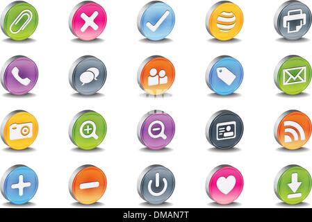 3D Vektor-nützliche Icon-set Stock Vektor