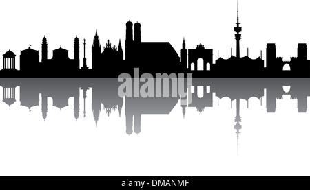 München Skyline abstrakt Stock Vektor