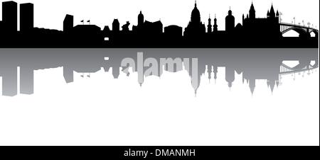 Skyline von Mainz abstrakt Stock Vektor