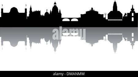 Dresden Skyline abstrakt Stock Vektor