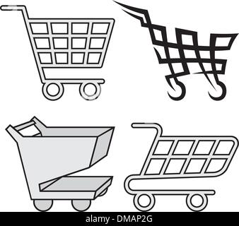 Shopping Cart-Symbole Stock Vektor