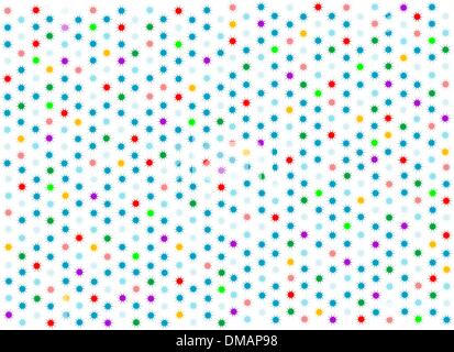 abstrakter blauer Hintergrund mit bunten Sternen Stock Vektor