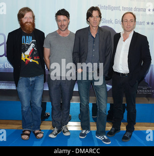 David Wilmot Aidan Gillen James Marsh Michael McElhatton bei irischen Premiere von "Shadow Dancer'at Leuchtturm Kino Dublin Stockfoto