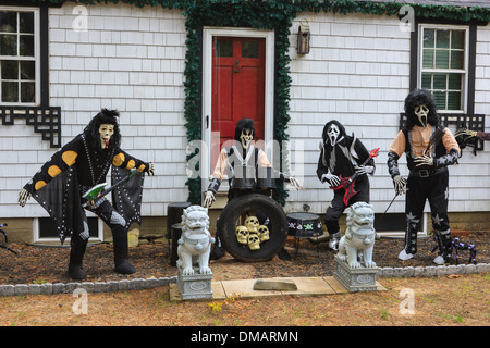 Puppen an Halloween auf Cape Cod in Massachusetts Stockfoto