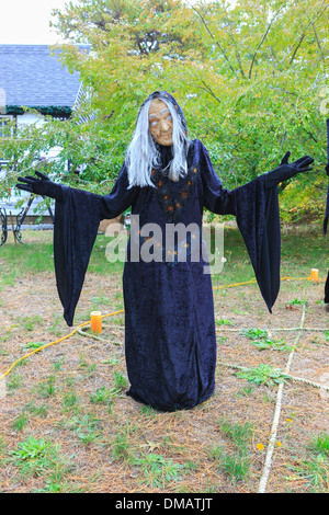 Puppen an Halloween auf Cape Cod in Massachusetts Stockfoto