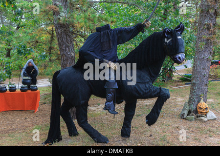 Puppen an Halloween auf Cape Cod in Massachusetts Stockfoto