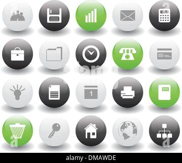 Business und Office Icons set Stock Vektor