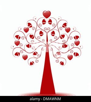 Valentine∩┐╜s Baum Stock Vektor