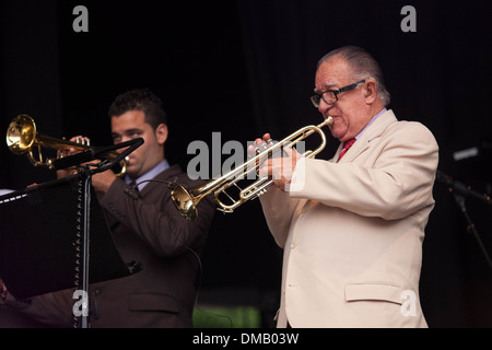 Das Orquestra Buena Vista Social Club live bei den Festspielen von Westport Stockfoto