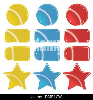 Glänzende metallische Einzelhandel Symbole Stock Vektor