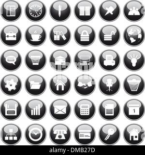Business und Office Icons set Stock Vektor