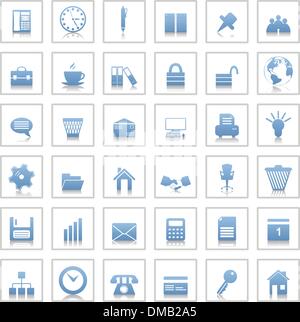 Business und Office Icons set Stock Vektor