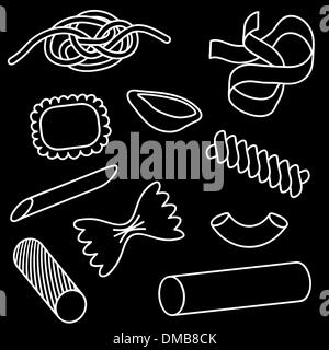 Pasta-Icon-set Stock Vektor