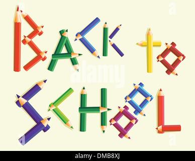 zurück zur Schule Stock Vektor