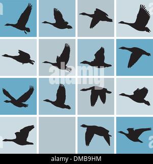 Wildgänse Muster Stock Vektor