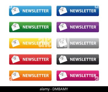 Newsletter-Tasten Stock Vektor