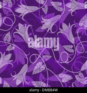Violette Blumen Musterdesign Stock Vektor