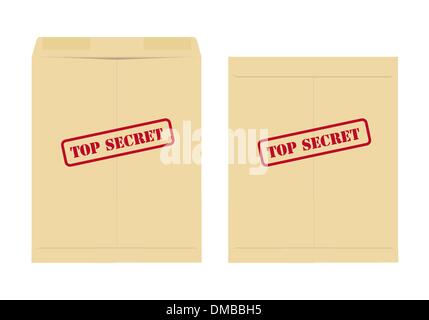 Top secret Umschlag Stock Vektor