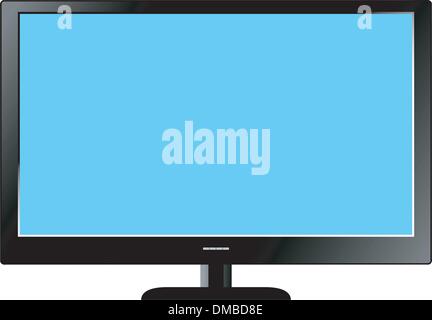 Illustration der Led Fernseher auf weißem Hintergrund Stock Vektor