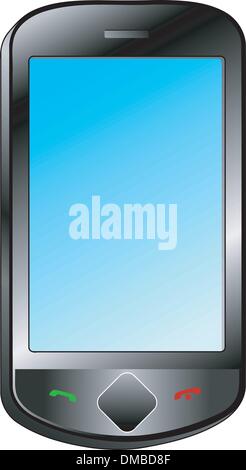 Illustration des Touch-Smartphone auf weißem Hintergrund Stock Vektor