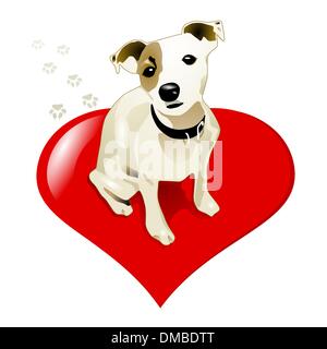 wenig jack Russell Hund Stock Vektor