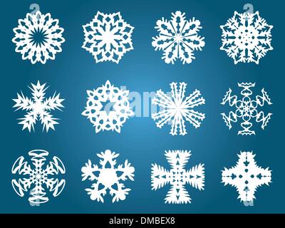 Schöne Weihnachten Schneeflocken Stock Vektor