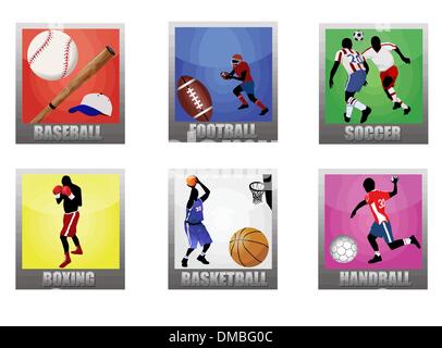 Set von einem Sport-icons Stock Vektor