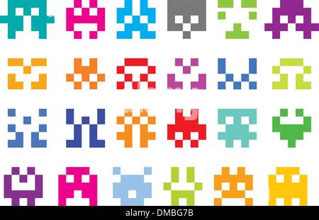 Pixel-Symbole Stock Vektor