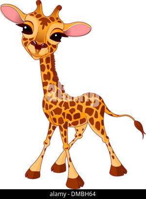 Giraffen-Kalb Stock Vektor