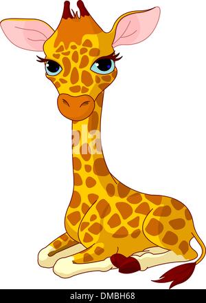 Giraffen-Kalb Stock Vektor