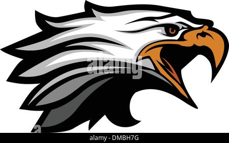 Maskottchen Kopf eines Adlers Vektor-Illustration Stock Vektor