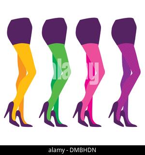 Beine in Strumpfhosen Stock Vektor