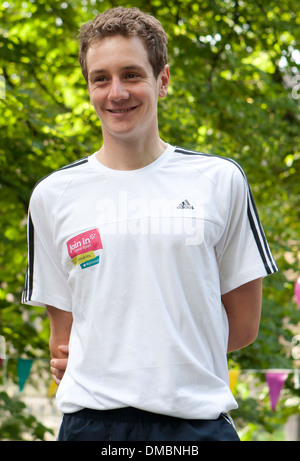 Alistair Brownlee Leeds Parkrun für "Join In lokalen Sport" Woodhouse Moor Leeds, England - 18.08.12 Stockfoto