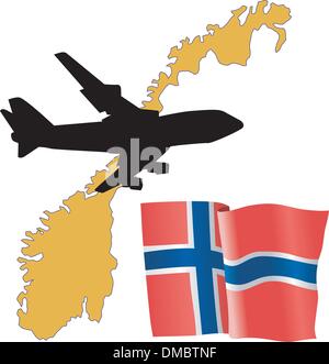 Flieg mit mir zum norwegischen Stock Vektor