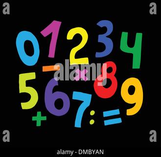 Satz von Zahlen Stock Vektor