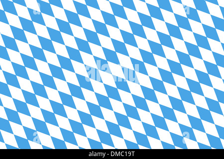Blau weiß überprüft Muster für die bayerische Flagge oder Harlekin Kleid Stockfoto