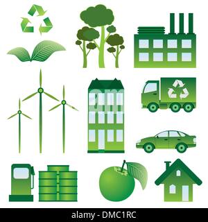 Set von Ökologie Icons. Stock Vektor