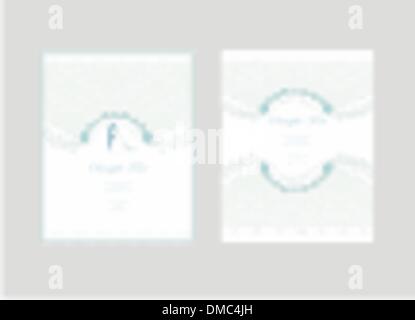 elegante Hochzeit Einladung Karten-set Stock Vektor