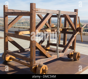 alten Katapult im XV Jahrhundert Stockfoto