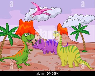 Dinosaurier-cartoon Stock Vektor