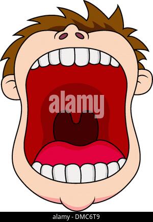 Offenem Mund Stock Vektor