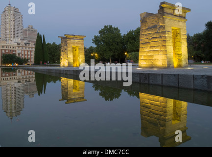 Ägyptische Tempel von Debod in Madrid, Spanien Stockfoto